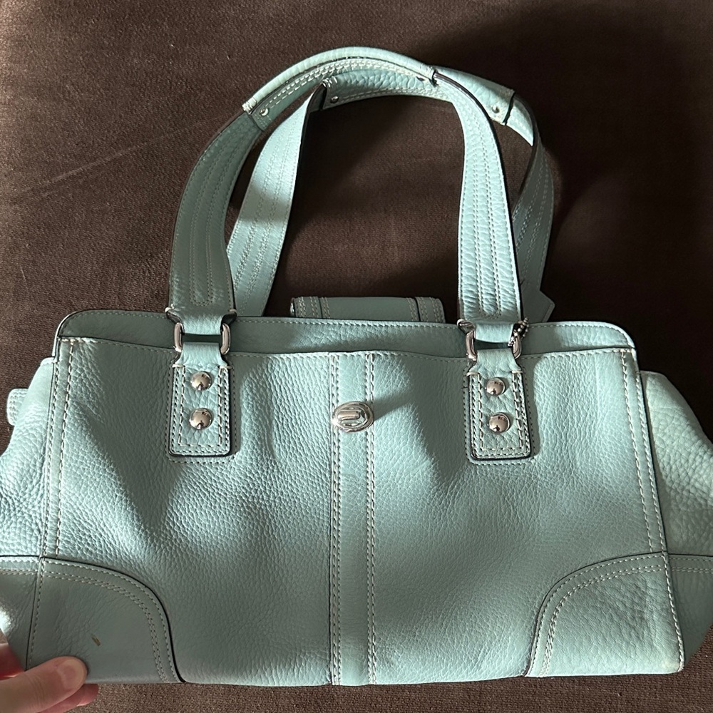 Coach Mint Green Leather Handbag